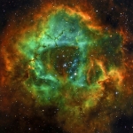Снимок получен 9 сентября 2014 года на телескоп Epsilon 180 ED, с использованием фильтров H-альфа, кислорода и cеры. Экспозиция 5 часов!